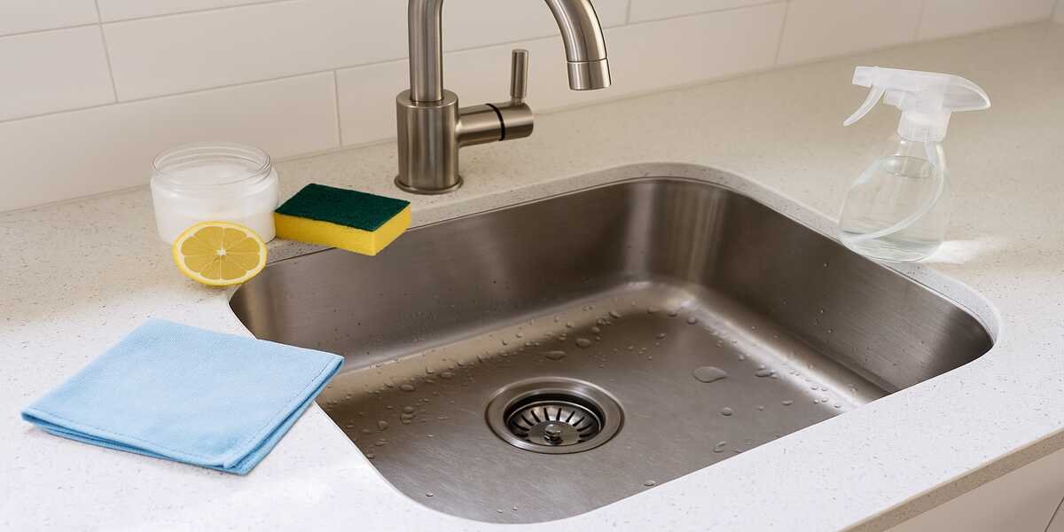 Clean Your Kitchen Sink Quickly with These 5 Steps